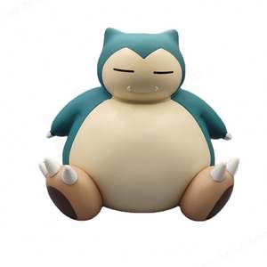 Tirelire en plastique Snorlax Pokémon, design animé pour enfants, taille 16 cm - Product Image 1