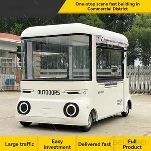 Carrito de Comida Eléctrico Multifuncional para Puesto de Comida, Carrito Móvil para Helados, Té con Leche, Mercado Nocturno, Brochetas de Barbacoa - Product Image 2