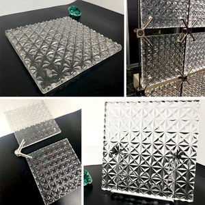 Brique de verre mince décorative de trou de forage personnalisée pour mur de séparation d'écran <span class=keywords><strong>sortie</strong></span> d'usine brique de verre thermofusible solide en cristal - Product Image 4