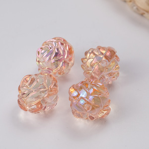 Cuentas perforadas de rosas transparentes, cadena para teléfono móvil, pulsera, accesorios DIY, venta al por mayor, cuentas acrílicas, rosas transparentes - Product Image 2