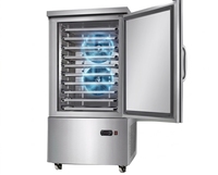 Congélateur commercial vertical à température unique, réfrigérateur à porte simple, grande capacité, refroidissement par air, contrôle numérique, en acier inoxydable