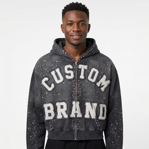 Nouvelle Arrivée 2026 – Sweat à Capuche Streetwear Personnalisé Style Y2K avec Broderie, 100% Coton Molletonné Respirant, Coupe Boxy Épaules Tombantes pour Homme - Product Image 6