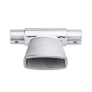 Shining T-Shaped Pipe Bracket Stainless Steel Marine Handrail Support Connector <b>Yacht</b> Deck Hardware Accessory - Product Image 2