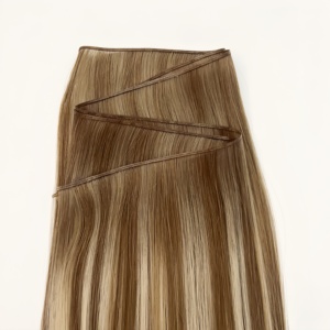 Venta al por mayor de fábrica: Extensiones de cabello virgen ruso 100% Remy, cabello humano europeo para Genius Weft - Product Image 1