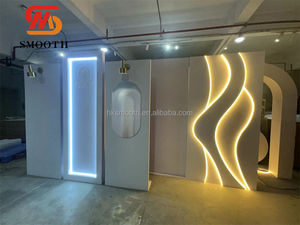 Arche de mariage en PVC avec fond en acrylique blanc en forme de S, éclairage LED de luxe, pour événements et fêtes - Product Image 5