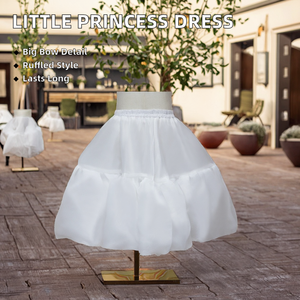 Magnifique robe de soirée pour petites filles, style petite princesse, avec grand nœud, robe de fête d'anniversaire pour fillettes avec technique de volants - Product Image 2