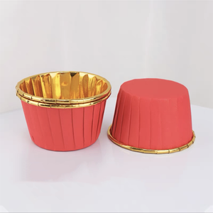 B2.5 * H2.5cm 105gsm simple face <span class=keywords><strong>or</strong></span> ruban papier roulé bordé rouge rose Cupcake tasses feuille Cupcake doublures tasses de cuisson pour gâteau - Product Image 3