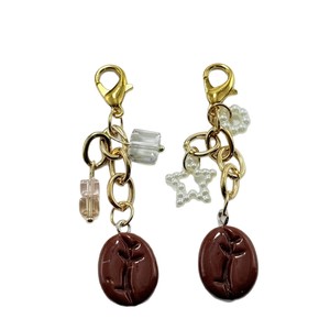 Porte-monnaie pendentif pour téléphone portable en PVC écologique CHENXI Original Coffee Bean, mini porte-clés décoratif - Product Image 1