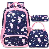 Ensemble de Sacs d'École Imperméables pour Enfants de Notre Marque, Cartables Scolaires et Sacs à Dos Unisexes pour Filles, avec Sac Repas, Trousse et Utilisation en Camping Extérieur