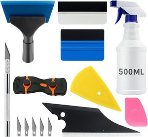 9 pièces véhicule voiture fenêtre teinte Kit d'outils d'application verre <span class=keywords><strong>Film</strong></span> protecteur outil d'installation Auto vinyle Wrap Installation voiture <span class=keywords><strong>Film</strong></span> - Product Image 2