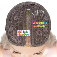 Perruque synthétique moderne à dentelle frontale de 32 pouces, longue, bouclée et ondulée, en fibre résistante à la chaleur, transparente HD, sans colle, avec ligne de cheveux pré-épilée