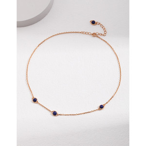 Occhio di tigre naturale/lapislazzuli collana di pietra - Product Image 1