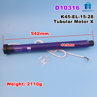 Moteur tubulaire électronique AC 45 mm pour détection d'obstacles, 4 fils, télécommande RF, volet roulant coupe-vent, arrêt automatique, marche arrière, pour salon