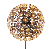Lumière extérieure 3d géante LED à motif de fleurs de pissenlit en fibre optique Uplumin
