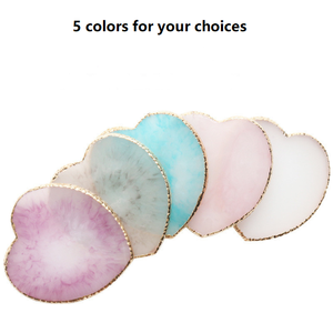 Palette de présentation pour ongles en forme de cœur, 5 couleurs, en résine, pour mélange de vernis gel acrylique, pour salon de manucure - Product Image 2