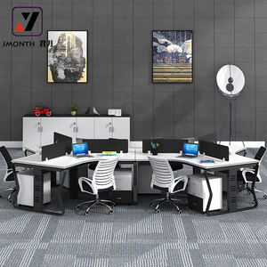 Escritorio moderno para 3 personas, muebles de estación de trabajo de oficina de nuevo estilo para el trabajo del personal - Product Image 3