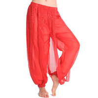 Pantalon sarouel de danse du ventre Bloomers brillants pantalon arabe Performance Wear