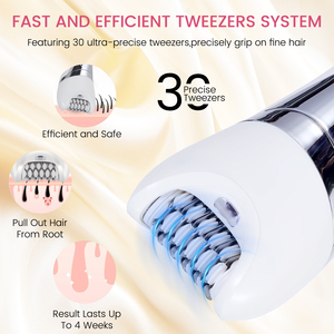 ชุดอุปกรณ์กรูมมิ่ง 6-in-1 ยี่ห้อ Hatteker สำหรับผู้หญิง เครื่องโกนขนไฟฟ้าแบบขายส่ง เครื่องกำจัดขนแบบใช้แบตเตอรี่ สำหรับใช้ในบ้าน ล้างทำความสะอาดได้ ใช้ได้กับบิกินี่และร่างกาย ภาษาอังกฤษ - Product Image 3