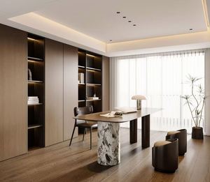 Thiết Kế Hiện Đại Gỗ Lưu Trữ Tủ Kệ Sách Phổ Biến Tường Kệ Cho Phòng Khách Giá Rẻ Bảng Điều Chỉnh Tủ Sách Cho Nhà Thư Viện Sử Dụng - Product Image 2