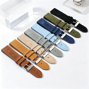 Produttore <span class=keywords><strong>di</strong></span> <span class=keywords><strong>Cinturini</strong></span> in <span class=keywords><strong>Pelle</strong></span> Scamosciata 19/20/22mm, <span class=keywords><strong>Cinturini</strong></span> <span class=keywords><strong>di</strong></span> Ricambio in Vera <span class=keywords><strong>Pelle</strong></span> Fatti a Mano con Sgancio Rapido - Product Image 3
