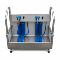 Nouvelle machine professionnelle de lavage de bottes avec buses de pulvérisation d'eau, puissance de 0,6 kW, pour le contrôle de l'hygiène en laboratoire et en usine, en acier inoxydable