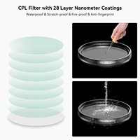 Kit de filtre d'objectif Apexel UV/CPL/ND avec étui de rangement à coque rigide en verre optique multicouche et cadre en aluminium pour objectif d'appareil photo 67mm