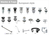 Siphon de lavabo moderne en laiton chromé NIXI C107, garantie 3 ans, facile à nettoyer, style tendance