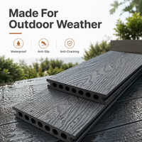 Plancher de terrasse en WPC à prix d'usine abordable, grain de bois 3D embossé, 15 ans de longue durée de vie, terrasse composite à emboîtement pour extérieur