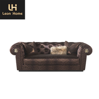 Canapé de luxe de style américain de haute qualité Canapé en cuir de luxe italien contemporain