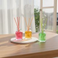 Vente en gros de 40ml bouteille en verre ensembles de diffuseur à roseaux parfum de maison désodorisant en bâton