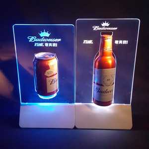 Exhibidor <span class=keywords><strong>de</strong></span> <span class=keywords><strong>Menú</strong></span> LED para Bar NIHAO, Portamenús Acrílico LED Premium con Cargador Inalámbrico, Letrero Luminoso para Restaurante o Bar - Product Image 1