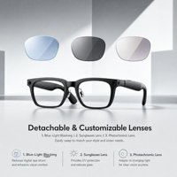 Lunettes Intelligentes W660 avec Enregistrement Vidéo 20MP, Caméra, Traduction IA, Son 3D, Verres Photochromiques, Recharge Type-C, BLE Wifi6