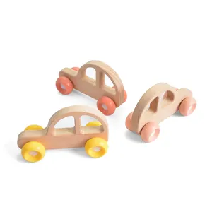 Mordedor de silicona en forma de coche para bebé, juguete sensorial de dentición de silicona de grado alimenticio