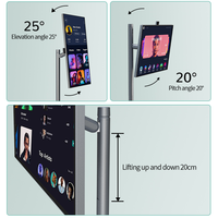Téléviseur intelligent portable de haute qualité de 27 pouces avec écran tactile, caméra escamotable (13MP), Android 15, Full HD 1080p, LED/LCD, gris