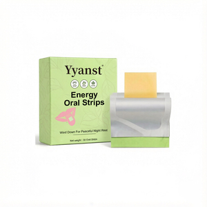 Tiras de bienestar energético oralmente disolubles de marca privada OEM para relajación nocturna y apoyo para un descanso tranquilo, 30 sobres - Product Image 1