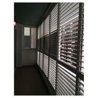 Leises Aluminium-Lamellenfenster mit Argonfüllung und Dreifachverglasung aus Eisenarmem Glas für den Garten