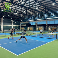 Revêtement de terrain de sport synthétique en acrylique acide de 2 mm pour intérieur ou extérieur, peinture pour terrain de pickleball, surface acrylique, sol de pickleball