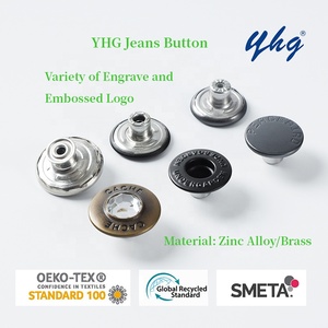 Yhg Chất Lượng Cao Dập Nổi Biểu Tượng Tùy Chỉnh Kim Loại Brass Kẽm Hợp Kim Botones Pha Lê Cổ Điển Men <span class=keywords><strong>Jeans</strong></span> Kim Loại Nút Cho Quần Áo Quần - Product Image 2