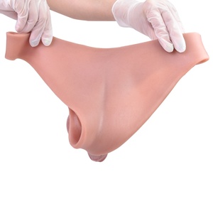 SXXY Penis Extender Hollow <b>Dildo</b> Pants Penis Sleeve Reusable Condom Strap on Hollow <b>Dildo</b> Pants Male Underwear Cock Sheath - Product Image 2
