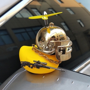 Adorno de Vinilo con Forma de Pato Amarillo <span class=keywords><strong>para</strong></span> Bicicleta, con Luz, <span class=keywords><strong>para</strong></span> Montar en el Manillar de <span class=keywords><strong>Bicicletas</strong></span> Infantiles, con Casco Plateado - Product Image 2