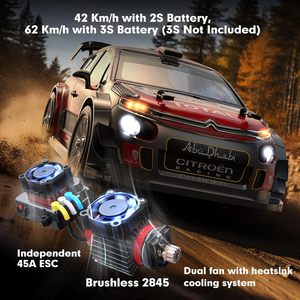 MJX Hyper GO 14303 1/14 Citroen C3 Auto RC da Rally/Drift 2.4G con Motore Brushless, Batteria da 2000mAh, Velocità Massima 40mph, Pronta all'Uso - Product Image 2