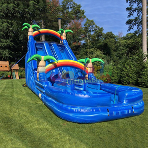 زحليقة مائية للأطفال بتصميم استوائي، ألعاب قابلة للنفخ، قلعة نطاطة، منزل قفز للأطفال الصغار - Product Image 5