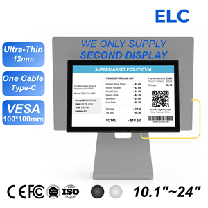 Monitor Táctil Personalizado de 10.1 Pulgadas y 400 Nits con Unión Óptica G+G, Pantalla Secundaria POS Táctil para Comercio Minorista - Product Image 1