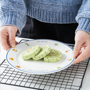 Plato de Postre Plano Estilo Nórdico <span class=keywords><strong>Paris</strong></span>, Plato para Desayuno, Vajilla de Cerámica, Apto para Microondas y Lavavajillas, para el Hogar - Product Image 2