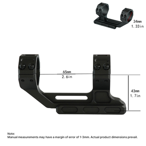 ขาตั้งกล้องแบบ Cantilever ยี่ห้อ BANGBANG ความสูงตรงกลาง 1.5 นิ้ว ระยะห่างระหว่างขา 2.6 นิ้ว สำหรับท่อขนาด 34 มม. สำหรับการสังเกตการณ์กลางแจ้ง (สีดำ) - Product Image 3