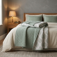 Ensemble de literie de luxe personnalisé en gros, 3 pièces, matelassé, léger, en polyester écologique, avec motif imprimé moderne