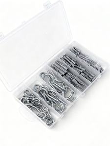 Lot de 113 <span class=keywords><strong>vis</strong></span> autoperceuses à œil et crochets avec chevilles d'expansion en plastique, kit de fixation murale auto-perceuse - Product Image 2