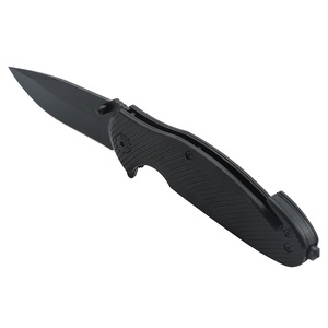 Couteau pliant à lame noire, manche en aluminium, couteau de poche tactique de survie pour <span class=keywords><strong>le</strong></span> camping en plein air avec coupe-corde et <span class=keywords><strong>brise</strong></span>-vitre - Product Image 4