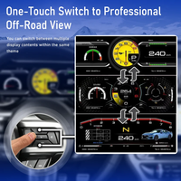 Dashboard Digital Cluster Mobil Sistem Linux 15,8 Inci untuk Ford Mustang 2015-2023 Layar LCD Pengganti Speedometer Virtual