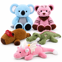 Jouets en peluche EPT pour animaux, 5 styles : Koala, Tigre, Capybara, Crocodile, Dragon – Collection de personnages doux et moelleux